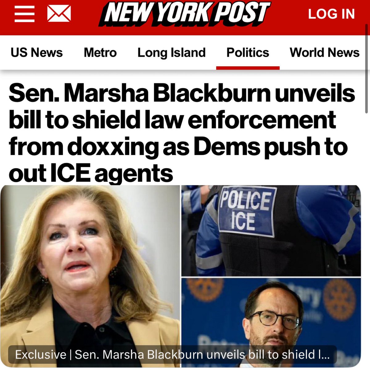 Is Marsha Blackburn's New Law Admitting ICE Agents Are Ashamed?