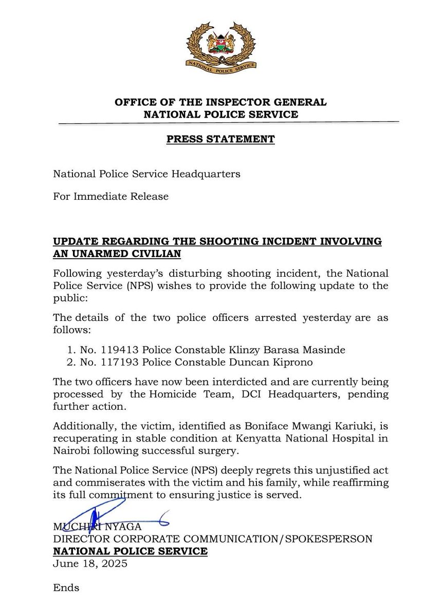 Kenyan Police Arrest Officers Linked to Viral Twitter Scandal!