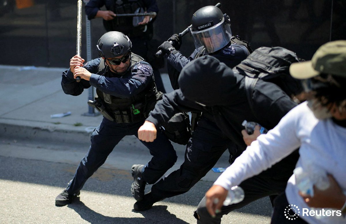 LA Police and Protesters Erupt in Violent Clash Over Immigration