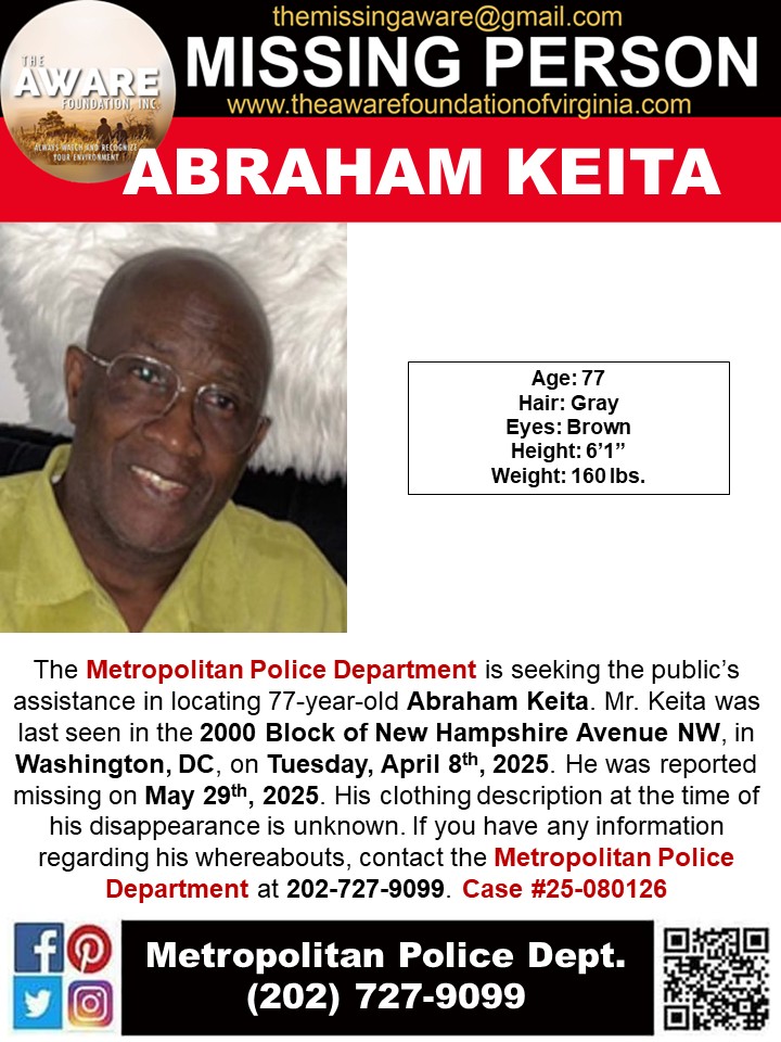 MISSING: 77-Year-Old Man Disappears Amidst DC's Rising Crime!