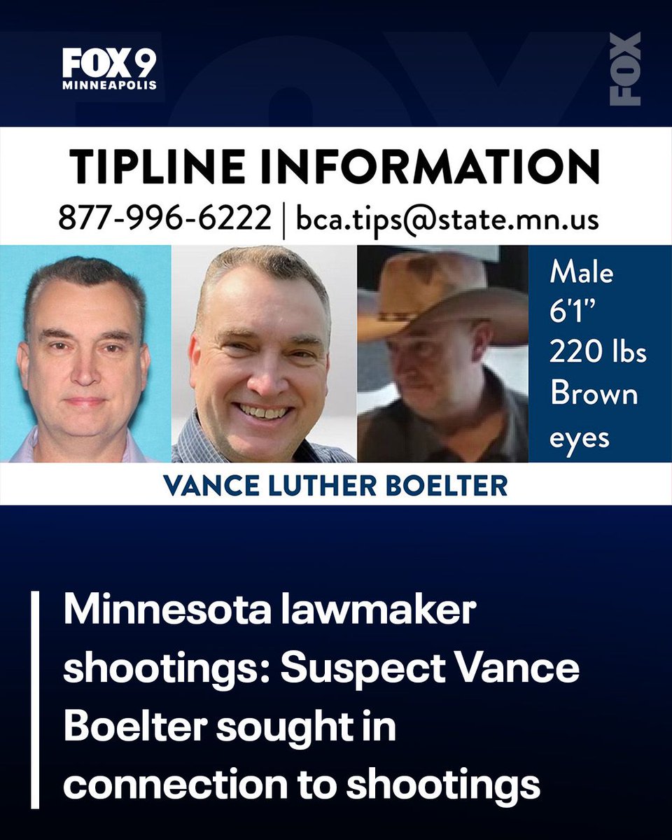 Manhunt for 57-Year-Old linked to Shooting of MN Lawmakers!