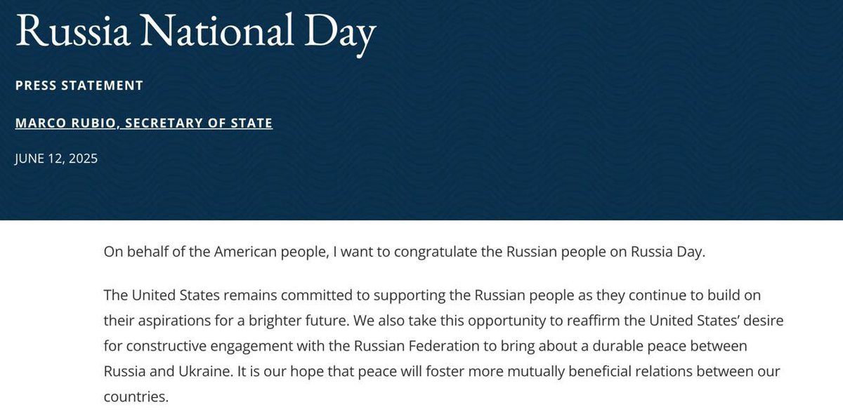 Marco Rubio's "Russia Day" Greeting Sparks Outrage Amid Genocide!