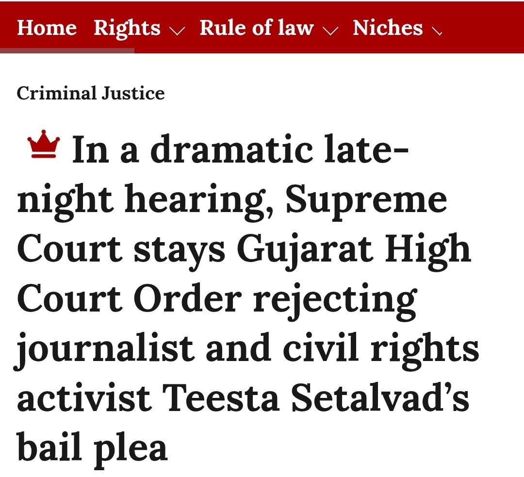 Midnight Supreme Court Hearing: Teesta Setalvad's Controversial Bail