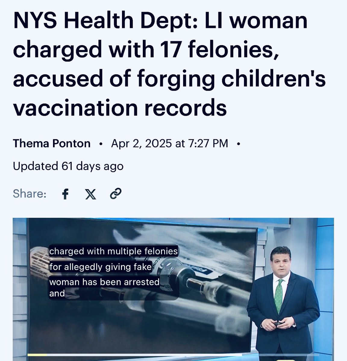 Mom Arrested for Allegedly Faking Vaccination Records for Kids
