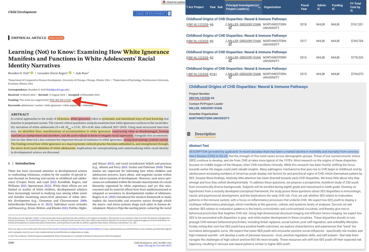 🚨 NIH Funds Controversial Study on "White Ignorance" Instead of CHD!