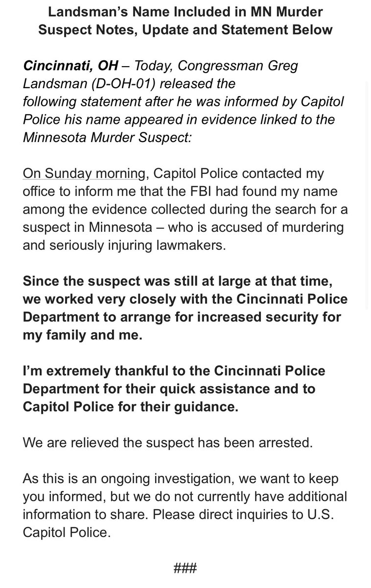 Ohio Democrat Claims Capitol Police Named Him as Suspect!