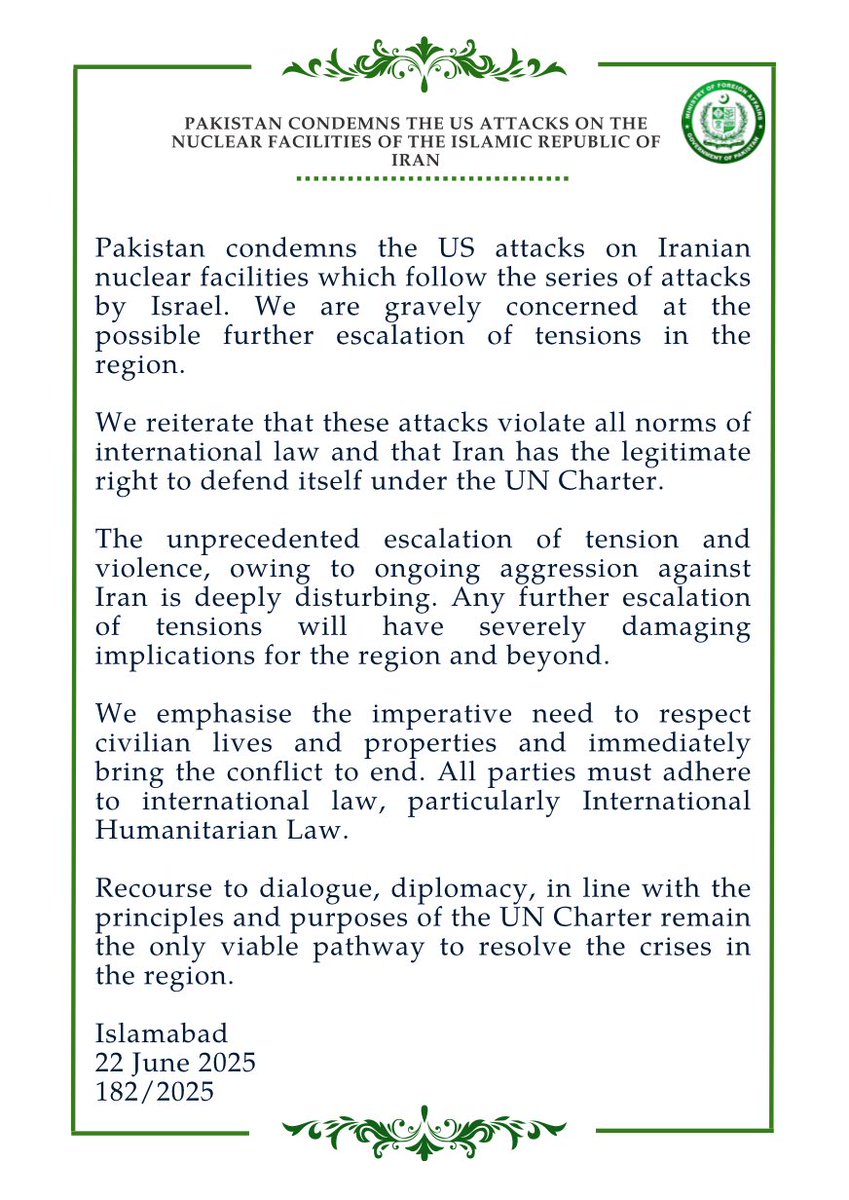 Pakistan Condemns US Strikes: India Must Speak Up for Stability!