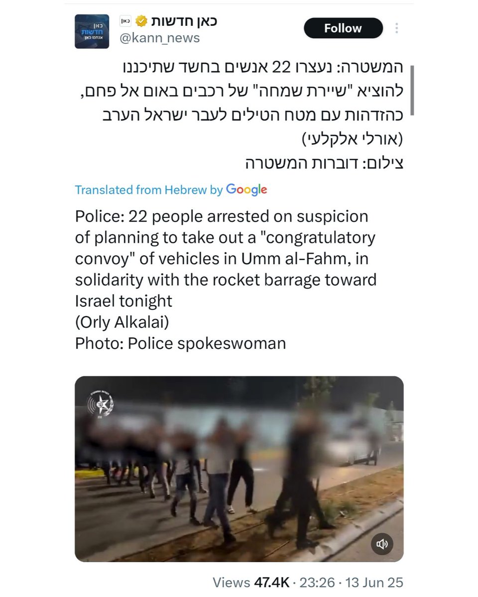 Palestinian Citizens Arrested for 'Celebrating' Iranian Missile Attack!