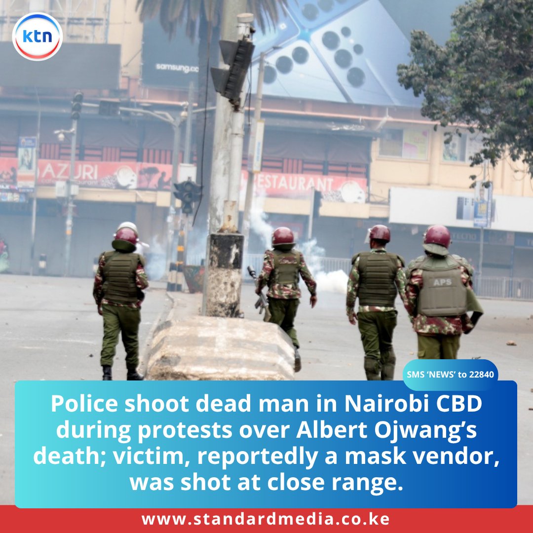 Police Shoot Mask Vendor Dead Amid Protests in Nairobi CBD