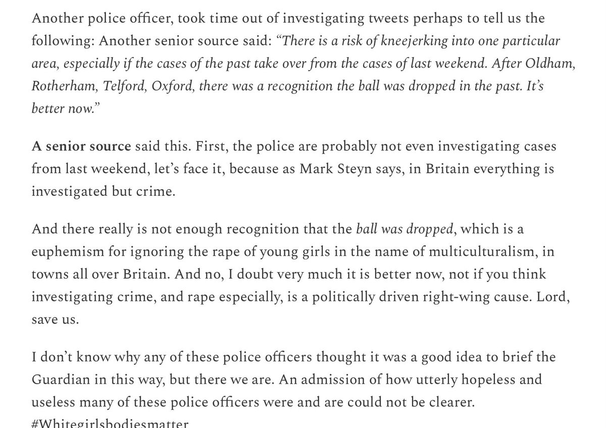 Police and The Guardian Accused of Covering Up Rape Gang Scandals