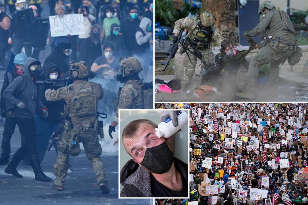 Portland Chaos: Explosives Ignite Violent Clash at ICE Facility!