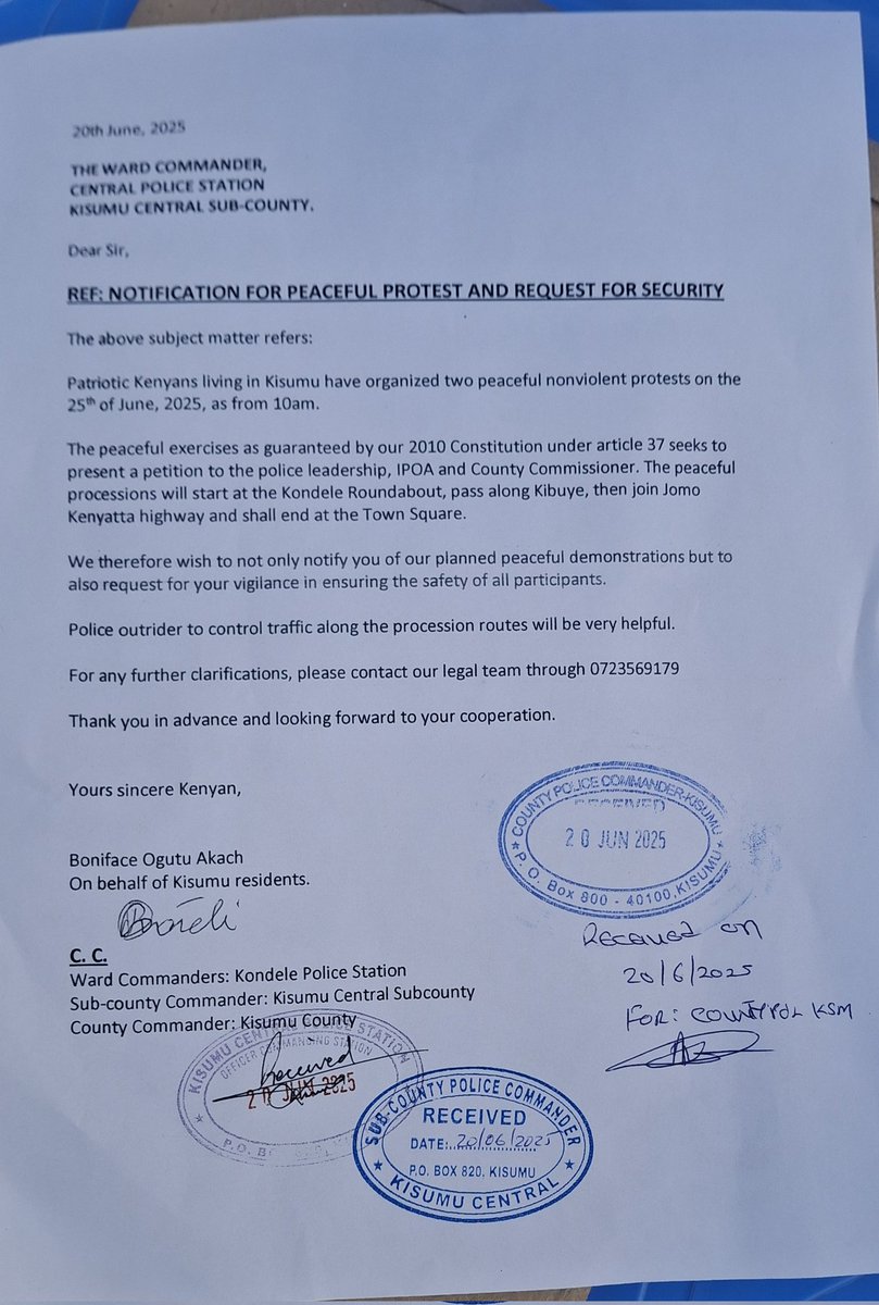 Protests Erupt in Kisumu: Police Assure Security Amid Tensions