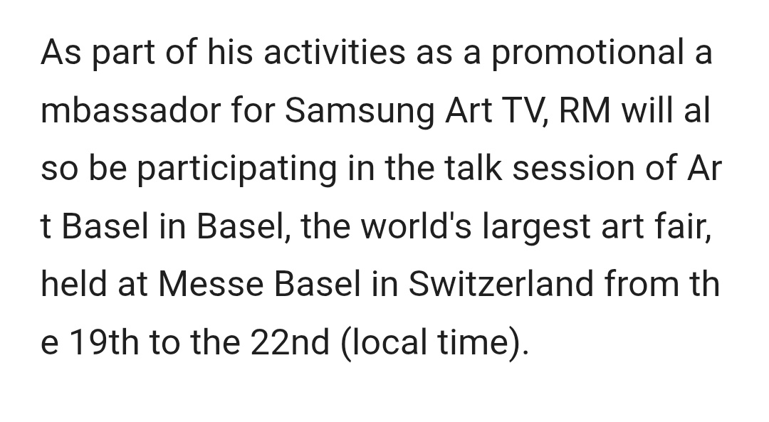 RM's Samsung Art TV Role Sparks Outrage at Art Basel 2023!
