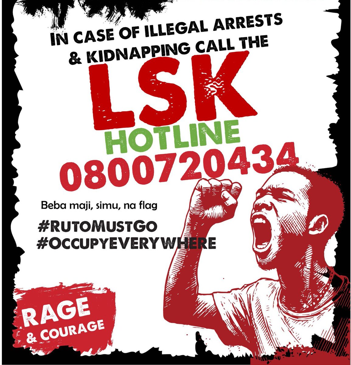 SHOCKING: Total Shutdown Sparks Nationwide Protests!  
Beware: LSK Hotline Ready for Arrests Today!  
AMPLIFY WIDELY FOR AWARENESS !!  
Justice for Albert Ojwang  
Arrest Eliud Lagat