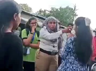 SHOCKING: Woman Constable SLAPS Girls for Triple-Seat Riding! 😱