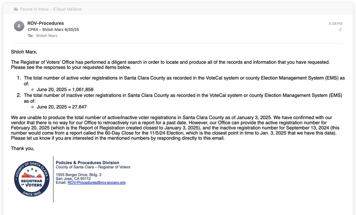 Santa Clara County: Voter Records Request Sparks Outrage!