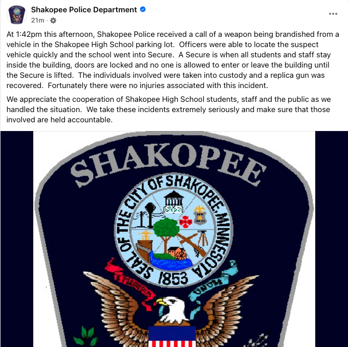 Shakopee High School Lockdown: Replica Gun Sparks Chaos!
