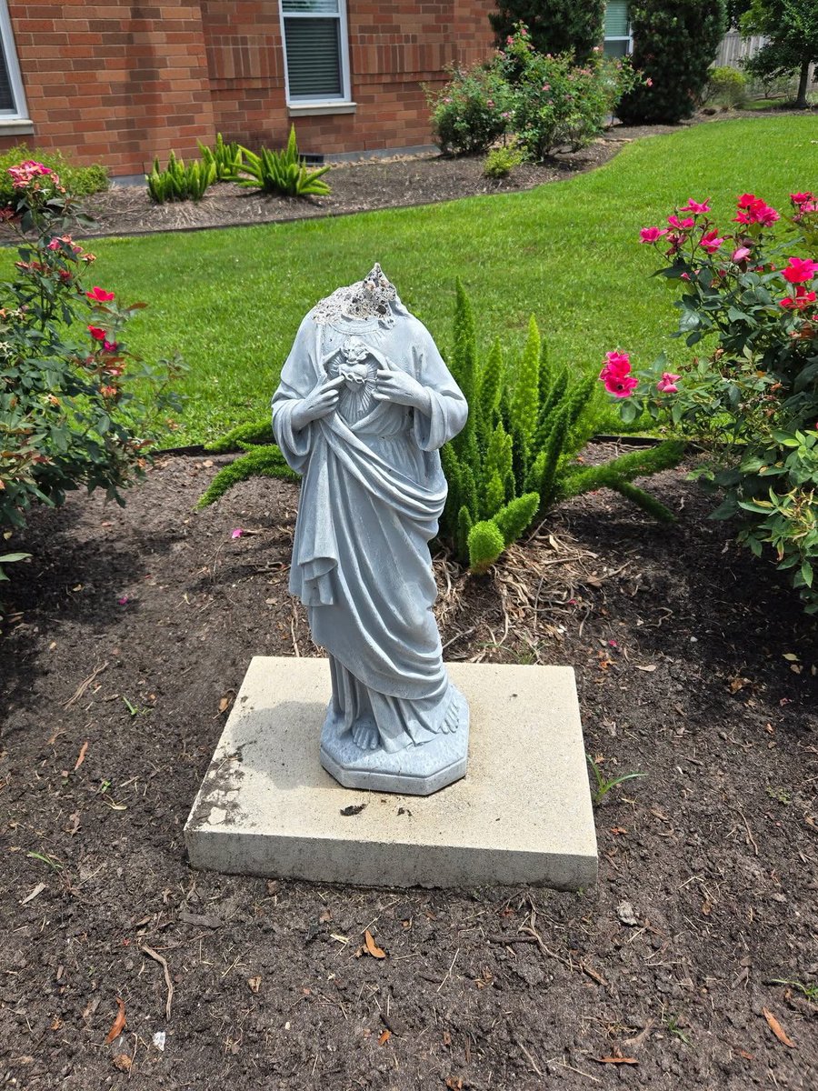 Shocking Attack: Sacred Heart and Virgin Mary Statues Beheaded!