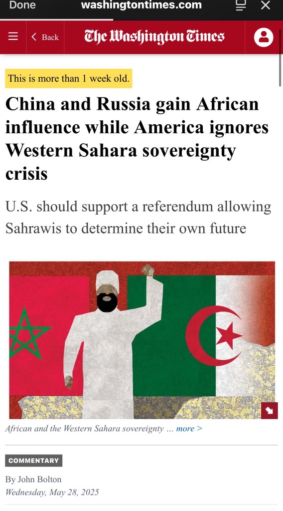 Shocking Betrayal: John Bolton Now Advocates for Algeria!