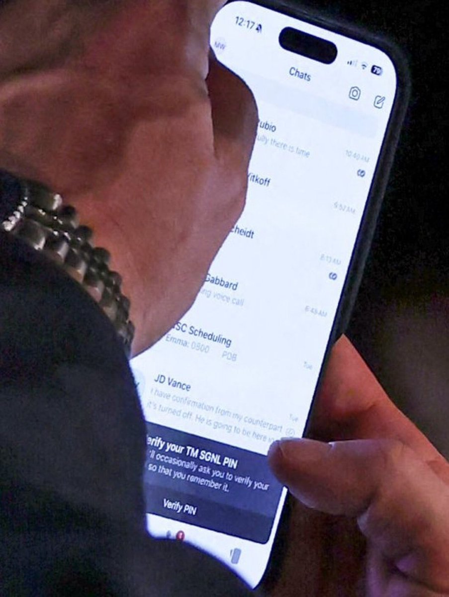 Shocking Footage: Mike Waltz Scrolling Signal During Cabinet Meeting!