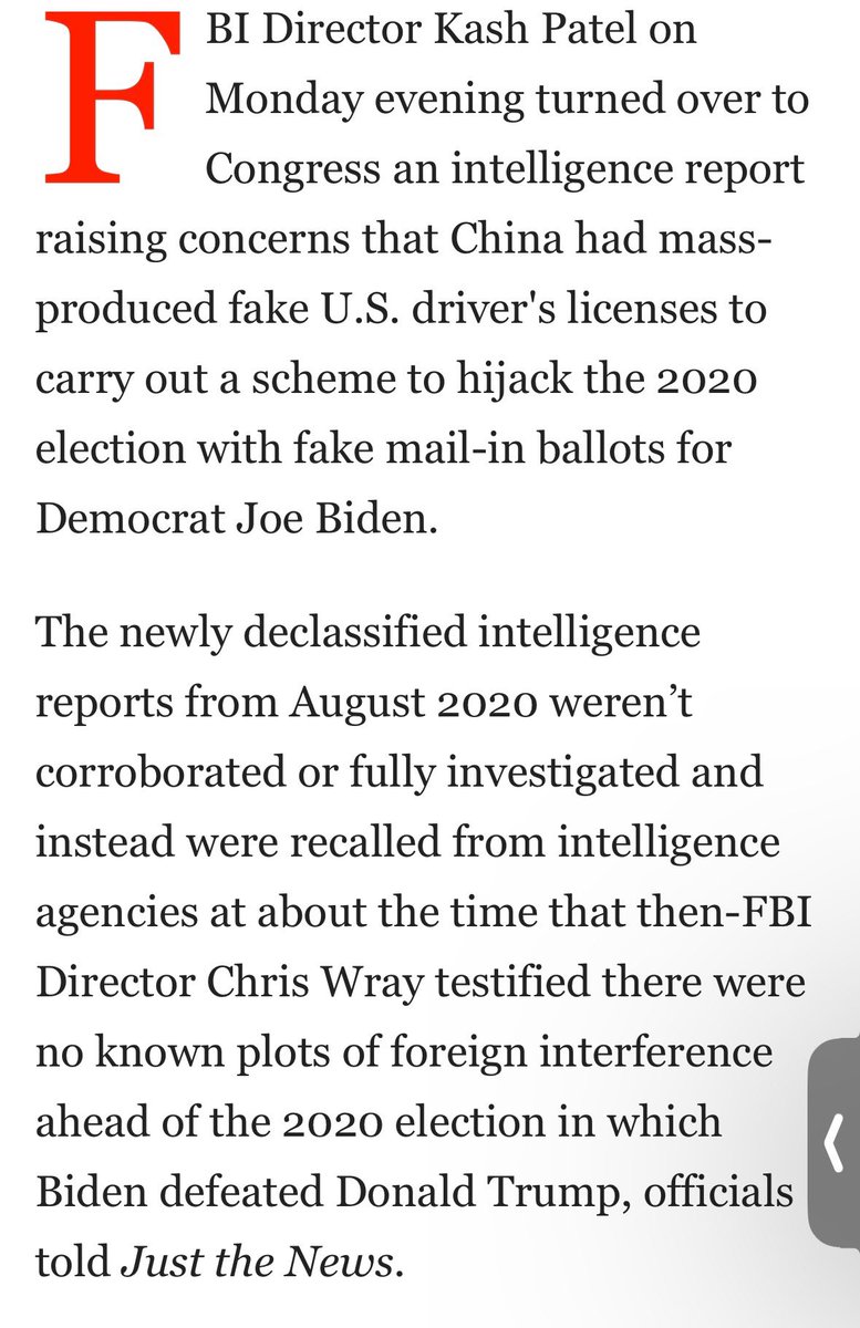 Shocking Intel: China’s Fake Ballots Hijacked 2020 Election!  
Wray's Cover-Up: FBI Director Misled Congress on Election Fraud!