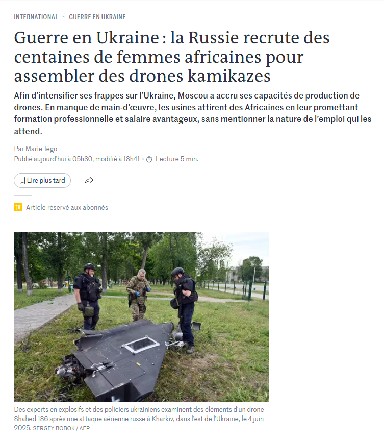Shocking: Russia's Drone Factory Uses African Women for War Effort!