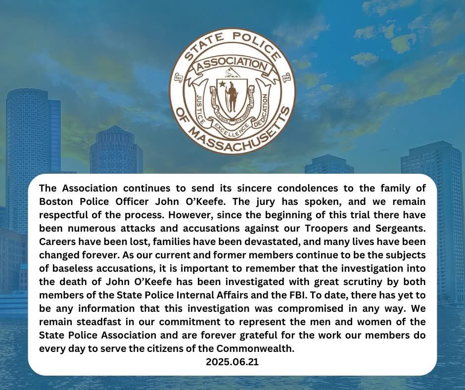 State Police Association of Massachusetts Shocks with Bold Statement