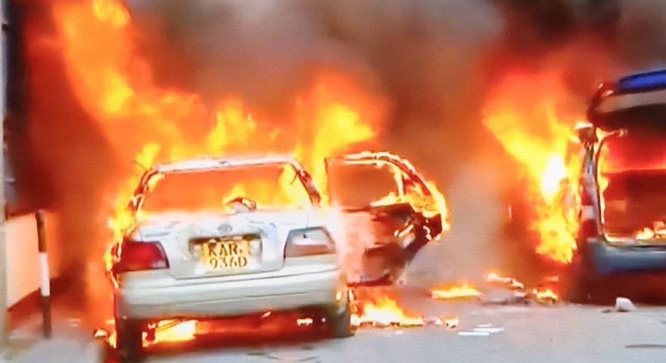 State's Dark Tactic: Vehicles Torched to Sabotage Justice in Nairobi!