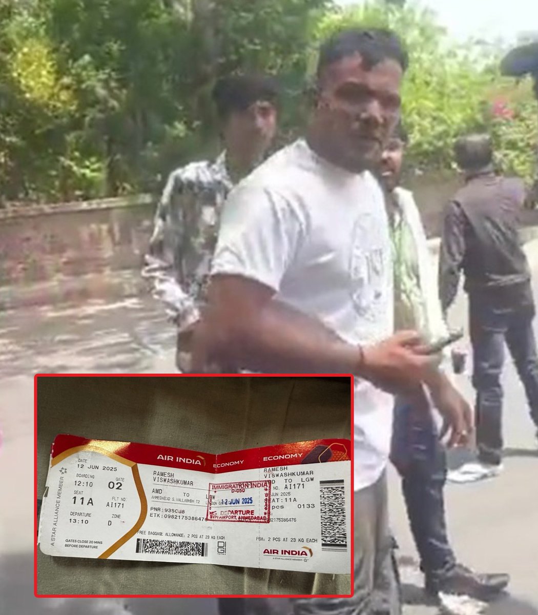 Survivor's Shock: Vishwash Kumar Ramesh Escapes Air India Tragedy