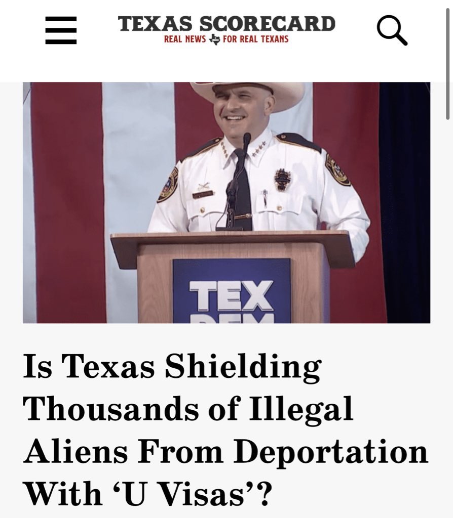 Texas Sheriff BRAGS about granting U Visas to Illegal Aliens!  
San Antonio PD GUARDS illegal alien distribution center!