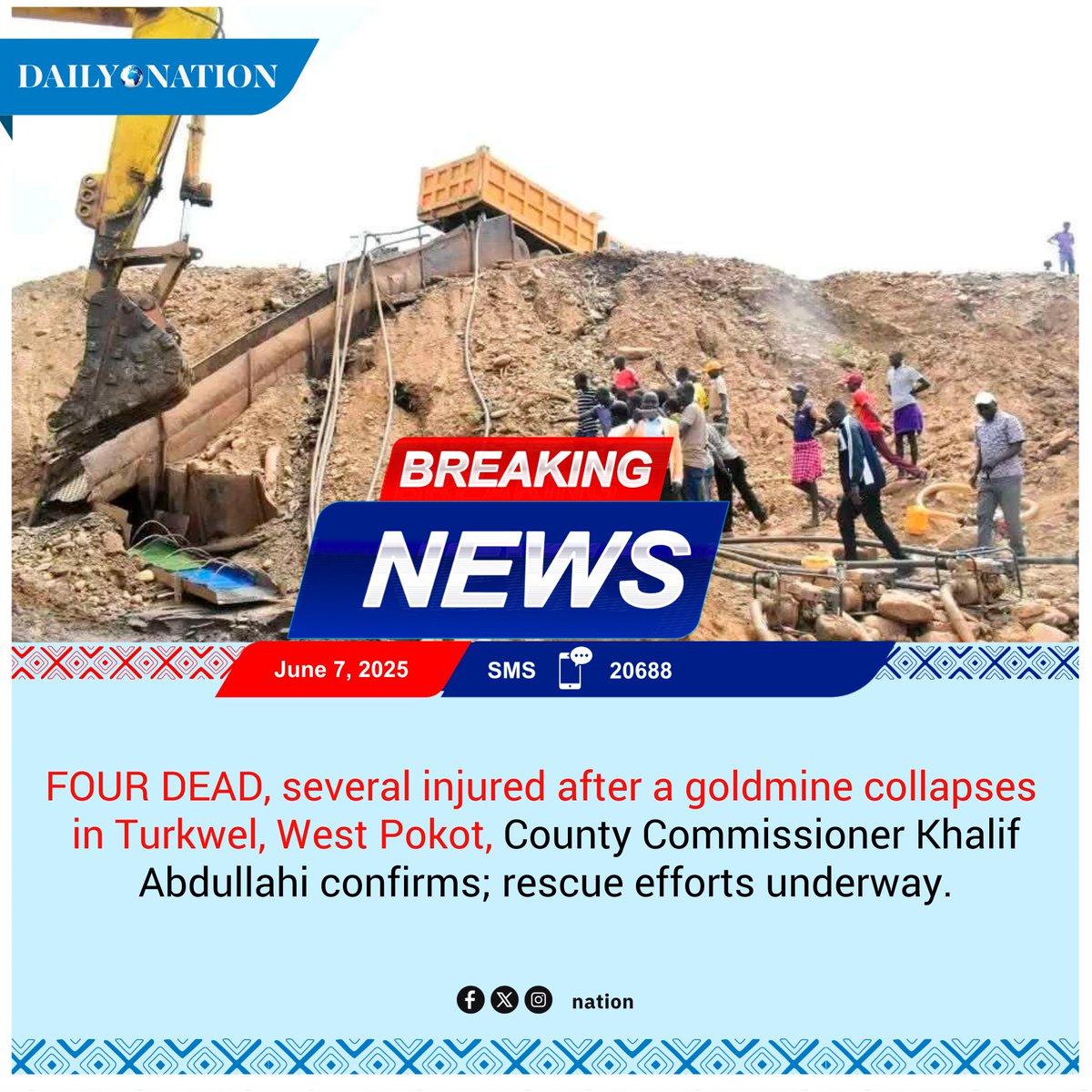Tragedy Strikes: Goldmine Collapse Claims Four Lives in Turkwel!