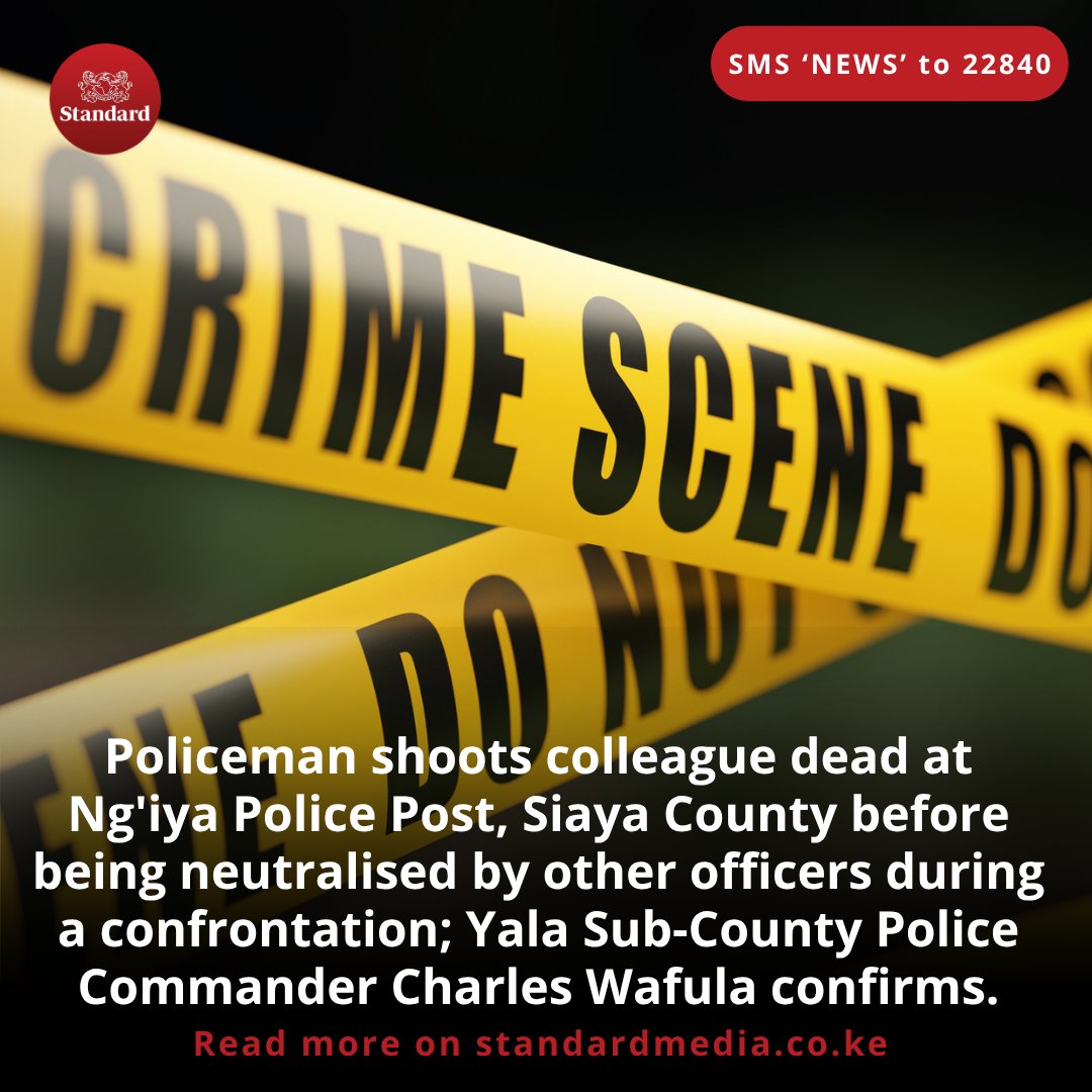 Tragedy Strikes: Officer Kills Colleague in Siaya County Standoff