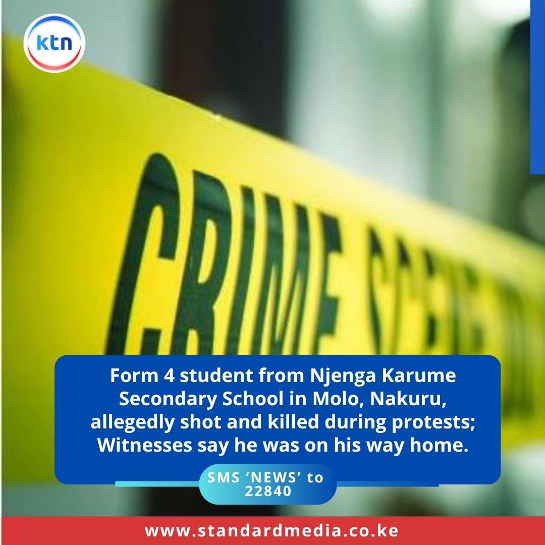 Tragic Shooting: Njenga Karume Student Killed Amid Protests