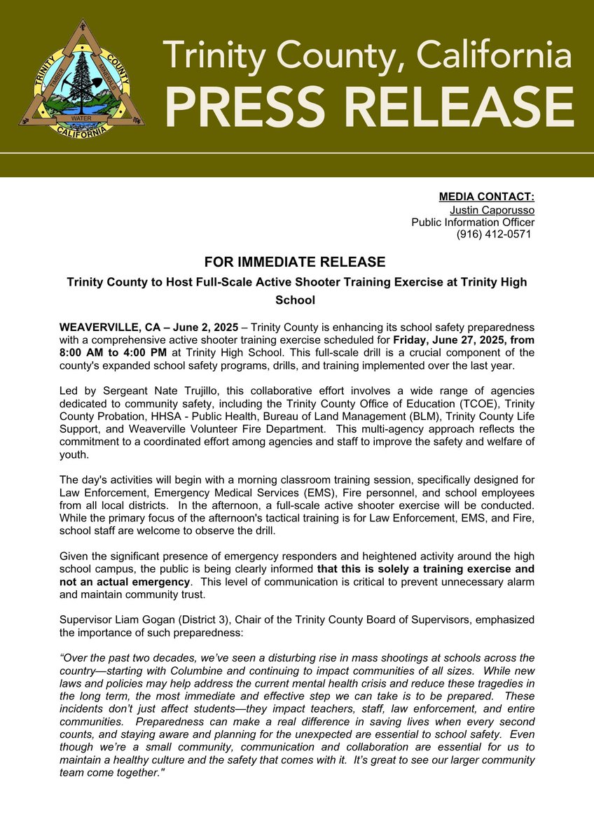Trinity County's Controversial Active Shooter Drill Shocks Parents!