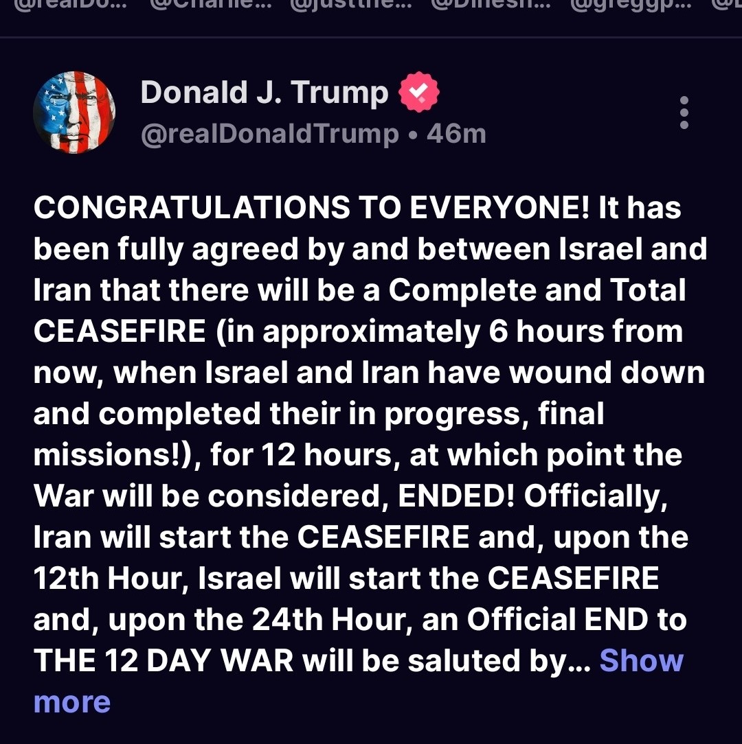 Trump Brokers Shocking Ceasefire Between Israel and Iran!