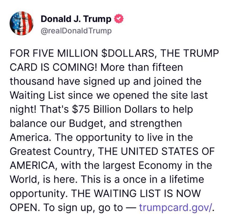 Trump Claims 15,000 Sign-Ups for Controversial Trump Card!
