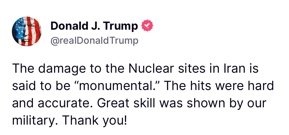 Trump Claims "Monumental" Damage to Iran's Nuclear Sites!