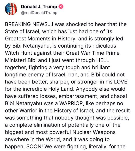 Trump Demands Overturn of Netanyahu's Trial—Court Drama Unfolds!