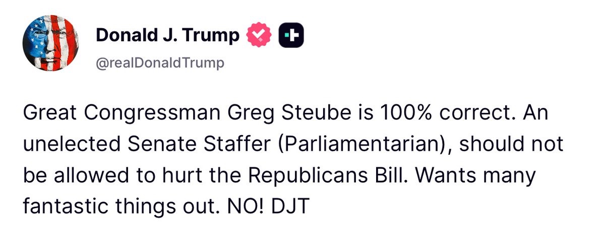 Trump Slams 'Unelected' Democrat: Thune Must Act on MAGA Agenda!