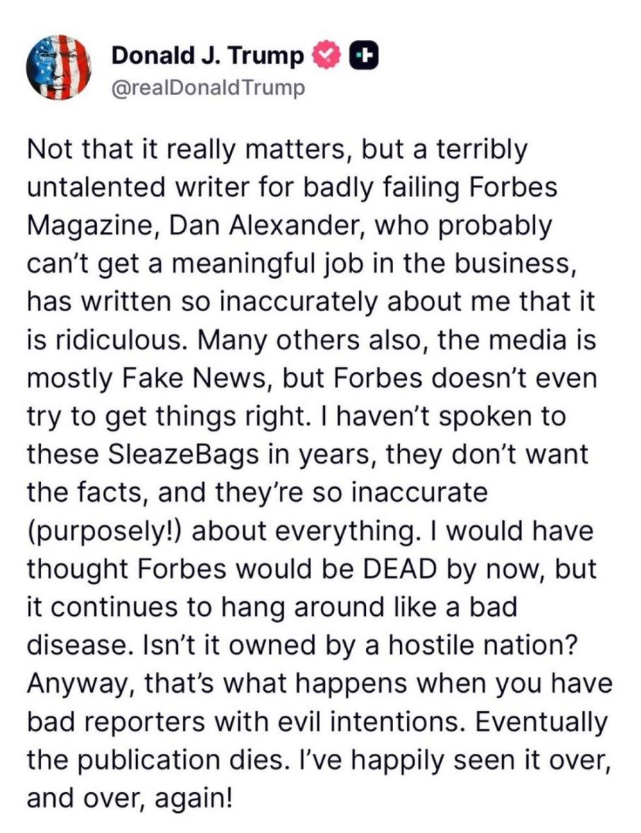 Trump's Shocking Attack on Forbes: "Like a Bad Disease!"