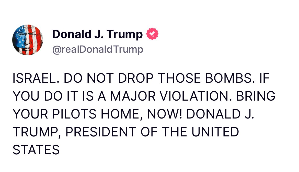 Trump’s Shocking Demand: Israel Must Halt Bombing Immediately!