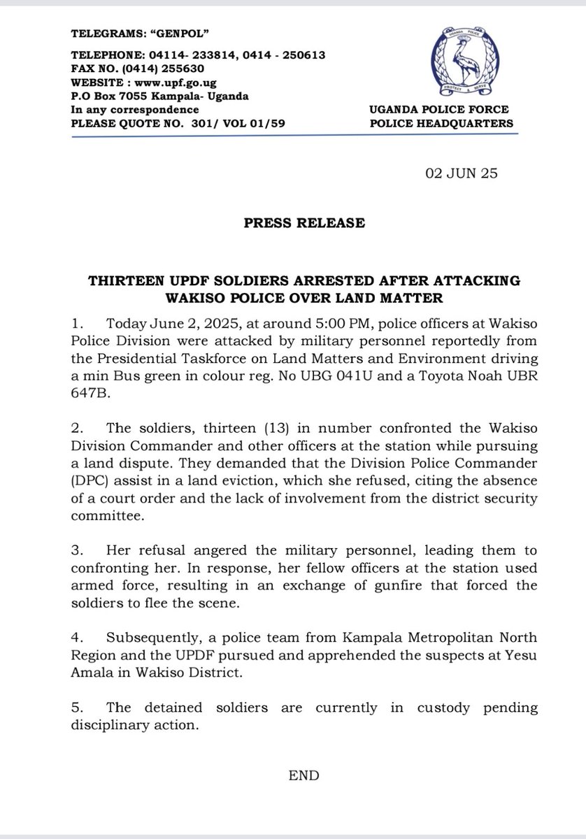 UPDF Soldiers Arrested After Bizarre Attack on Wakiso Police!