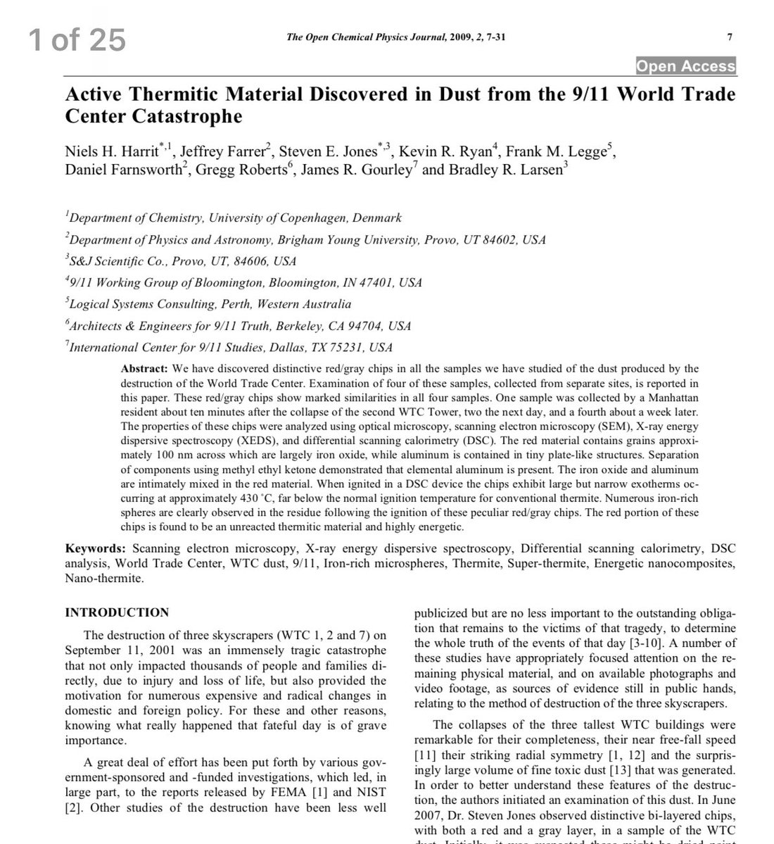 Unveiled: Nanothermite in 9/11 Dust—Still No Contradicting Studies!