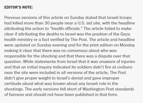 WAPO's Controversial Gaza Claim: 48-Hour Silent Admission Shocks