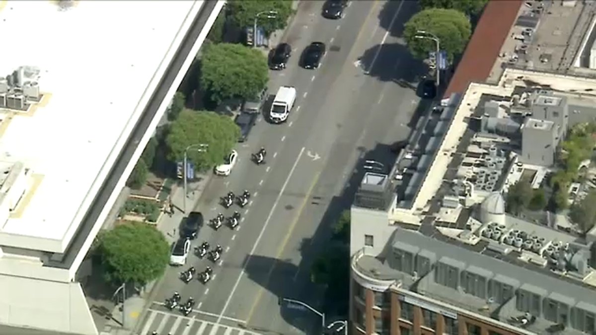 WATCH LIVE: LAPD Sergeant's Procession Sparks Outrage Online