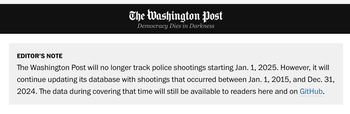 Washington Post Axes Police Shooting Database: Censorship or Cuts?