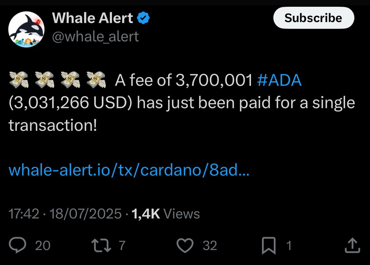 💥BREAKING: $3M Transaction Fee Sparks Crypto Controversy! —  cryptocurrency transaction news, record blockchain fee 2025, high-value ADA transfer