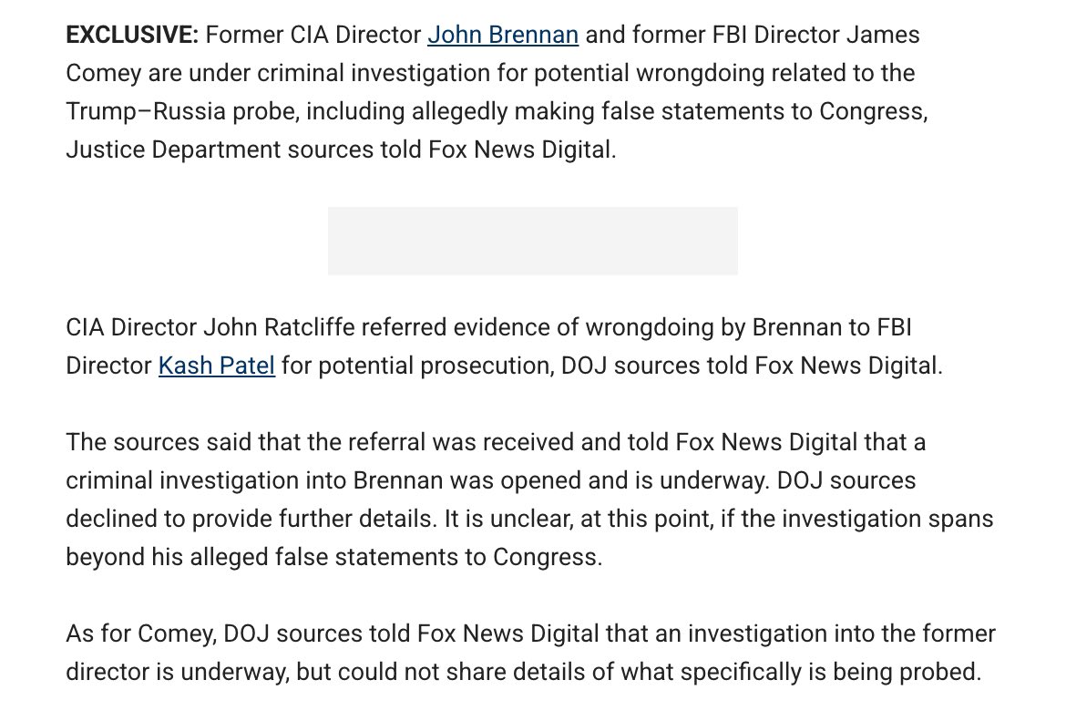 BREAKING: Brennan & Comey Face Criminal Probe Over Trump-Russia!