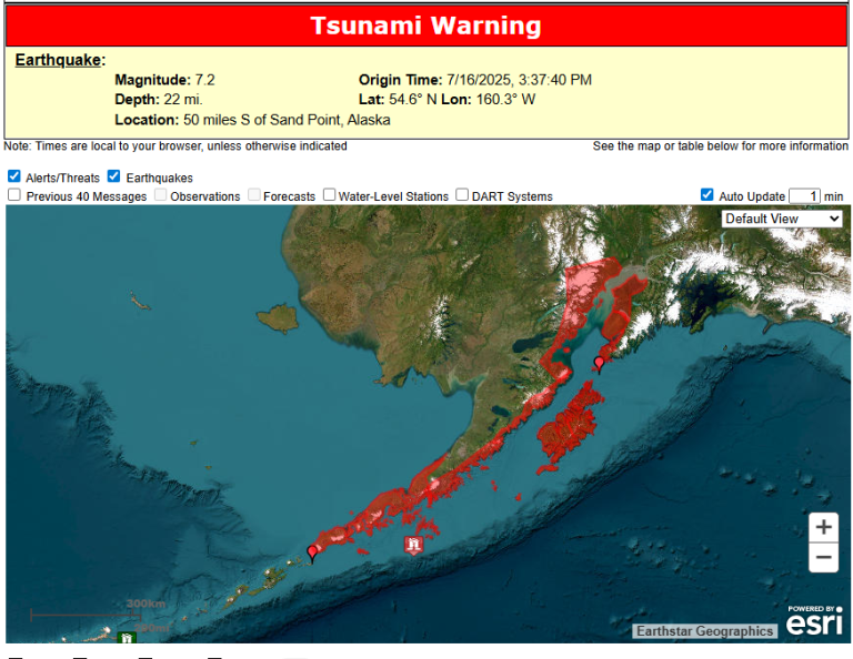 BREAKING: Tsunami Alert After 7.2 Quake Rocks Alaska! —  earthquake news Alaska Peninsula, tsunami alert 2025, seismic activity updates Alaska