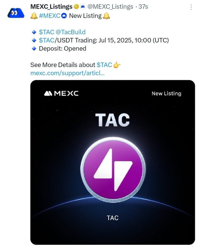 Breaking: $TAC Joins Elite CEX Listings—What’s Next? —  L1 token listing, cryptocurrency exchange news, decentralized finance updates